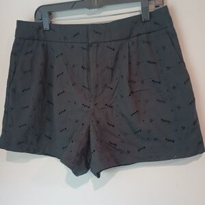 a new day Black High-Rise Eyelet Shorts